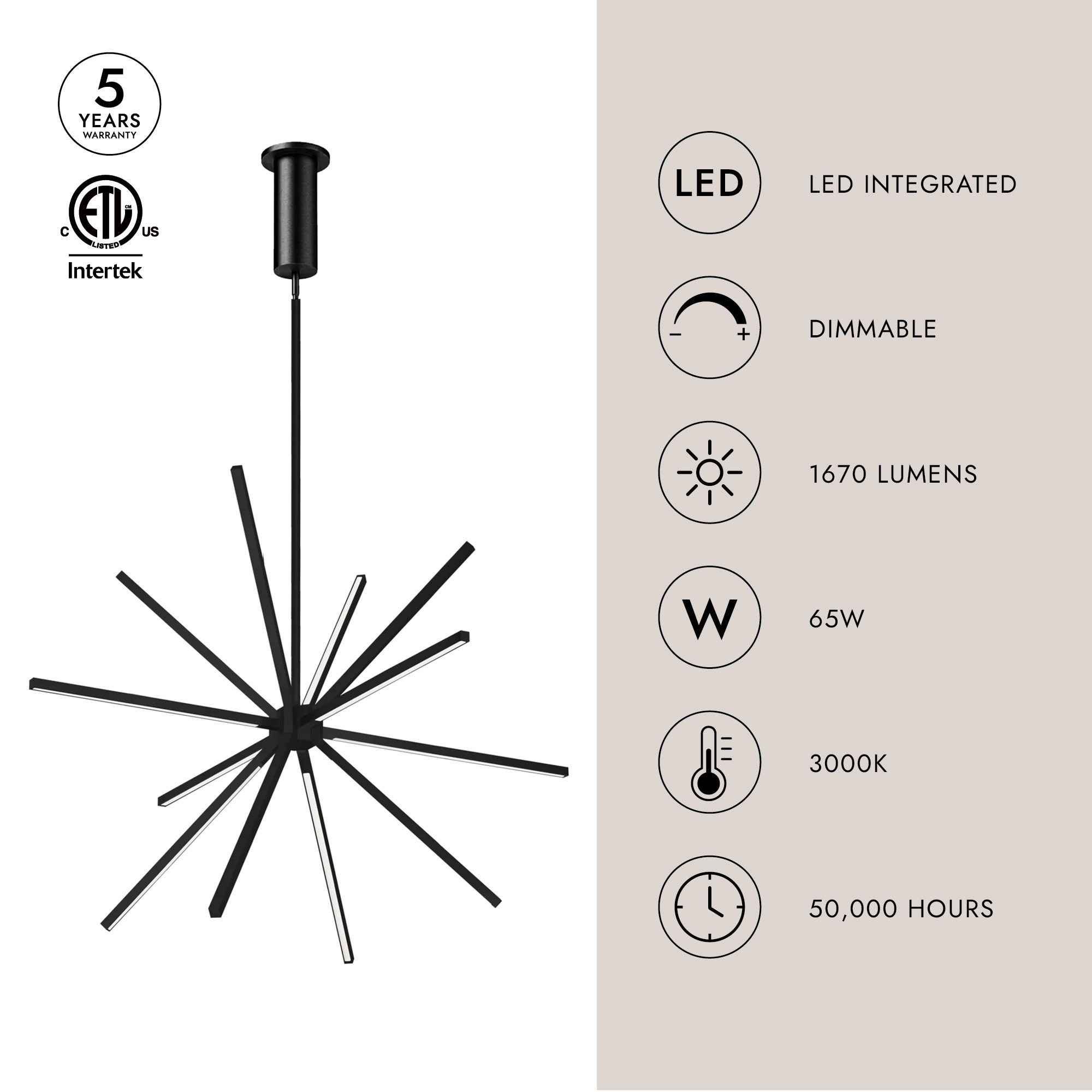 Image 4 Sirius 32 1/4" Wide Brushed Gold LED Sputnik Pendant Light more views