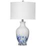 Sirius Bubble Reactive Glaze White Blue Ceramic Table Lamp