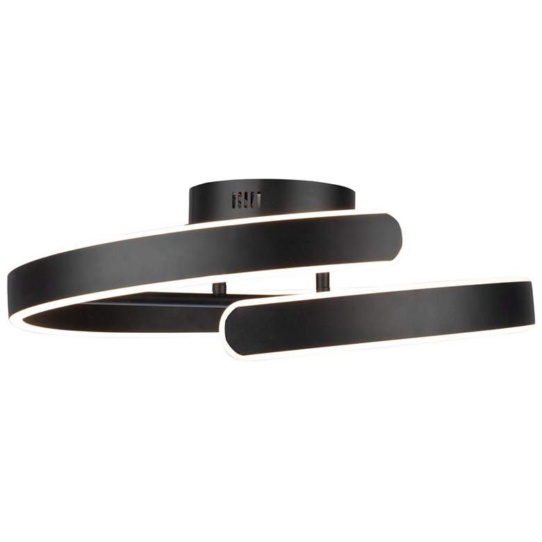 Image 1 Sirius Collection Integrated LED Semi-Flush Mount, Black