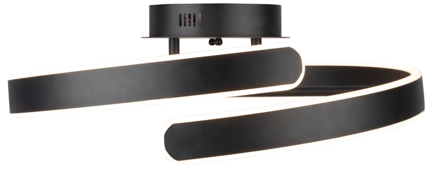 Image 2 Sirius Collection Integrated LED Semi-Flush Mount, Black more views