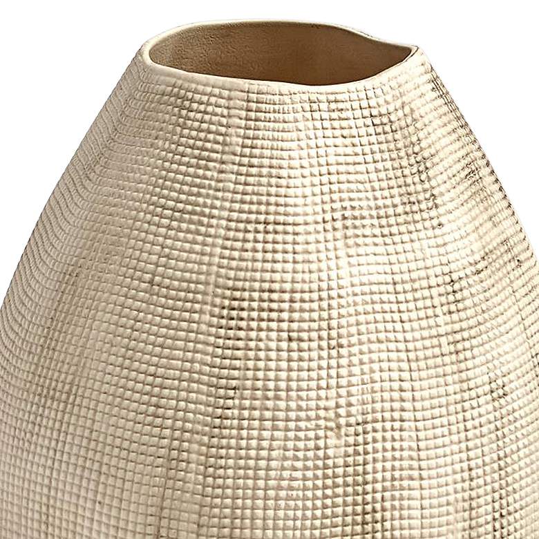 Image 2 Sisal 17" High Cream Ceramic Decorative Vase more views