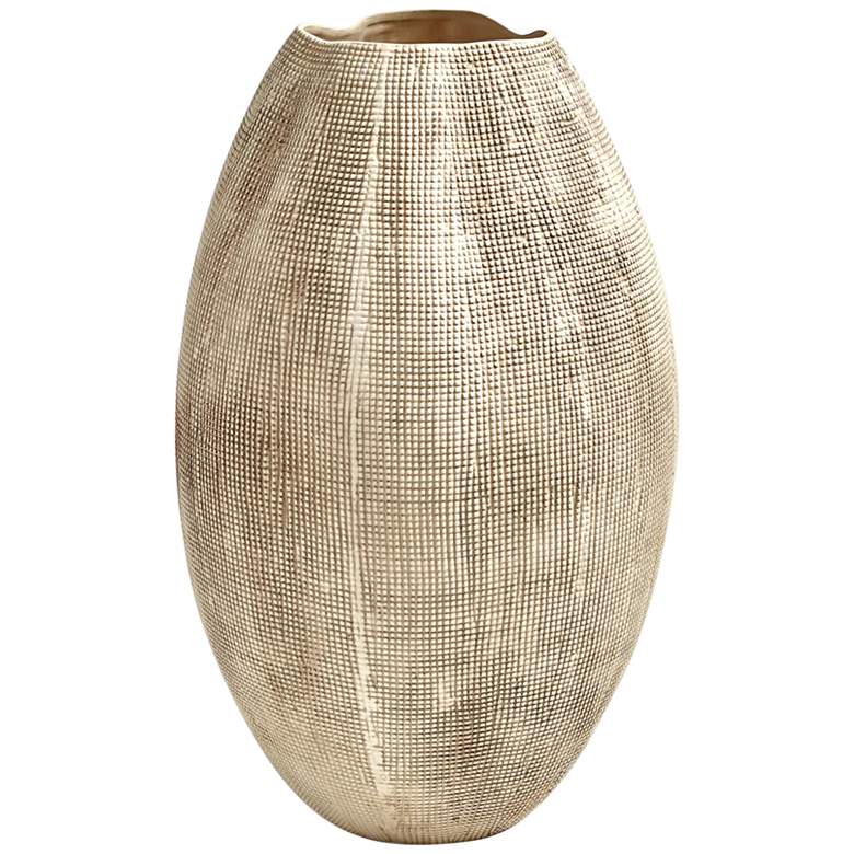 Image 1 Sisal 20 1/2" High Cream Ceramic Decorative Vase