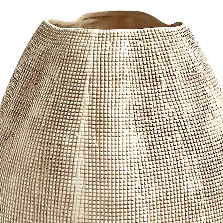 Image 2 Sisal 20 1/2" High Cream Ceramic Decorative Vase more views