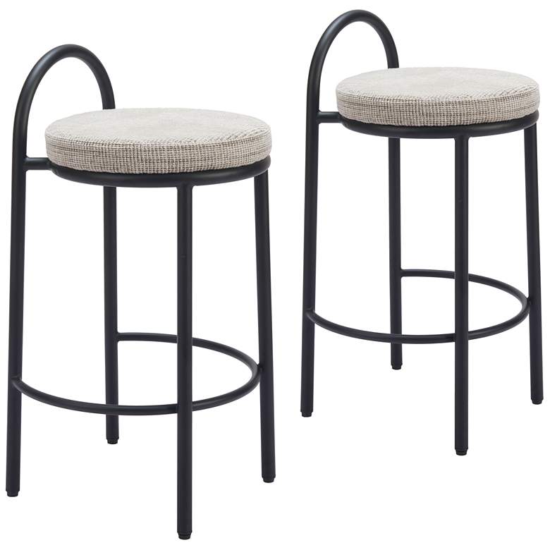 Image 1 Sisal Counter Stool Beige Tweed