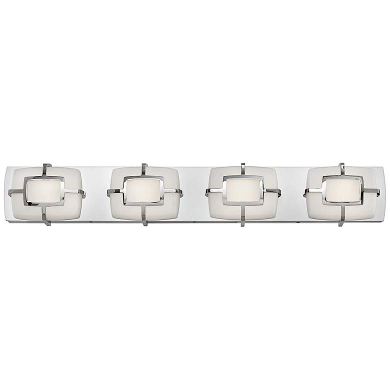 Image 1 Sisley 29 3/4" Wide Polished Nickel 4-Light LED Bath Light