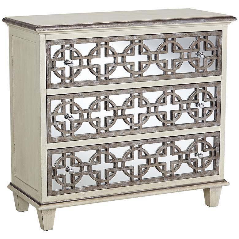 Image 1 Sistine Mirrored 3-Drawer Accent Chest