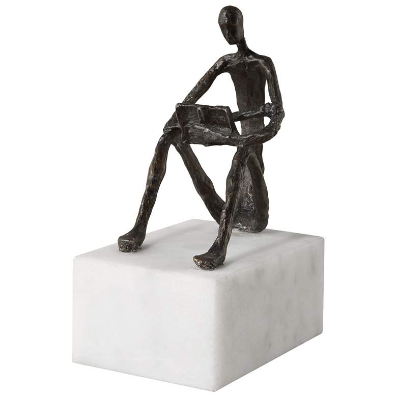 Image 1 Sit Back Relax and Read 6 inch high Sculpture