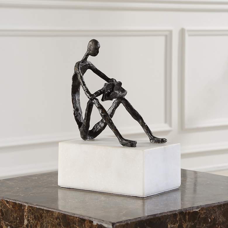 Image 1 Sit Back Relax and Read 6" high Sculpture