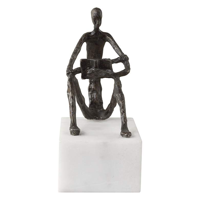 Image 4 Sit Back Relax and Read 6" high Sculpture more views