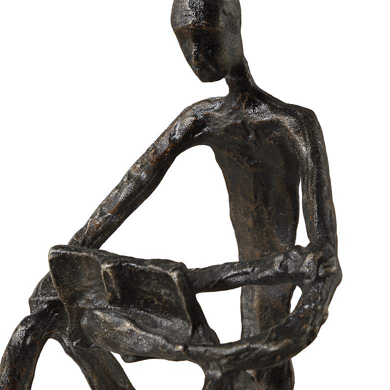 Image 6 Sit Back Relax and Read 6" high Sculpture more views