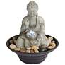 Sitting Buddha LED Tabletop Zen Fountain