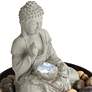 Sitting Buddha LED Tabletop Zen Fountain