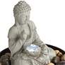 Thumbnail4 of Sitting Buddha 10" High LED Tabletop Zen Fountain more views