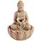 Sitting Buddha 11"H Indoor/Outdoor Lighted Table Fountain