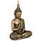 Sitting Buddha 14 1/2" High Sculpture in Gold