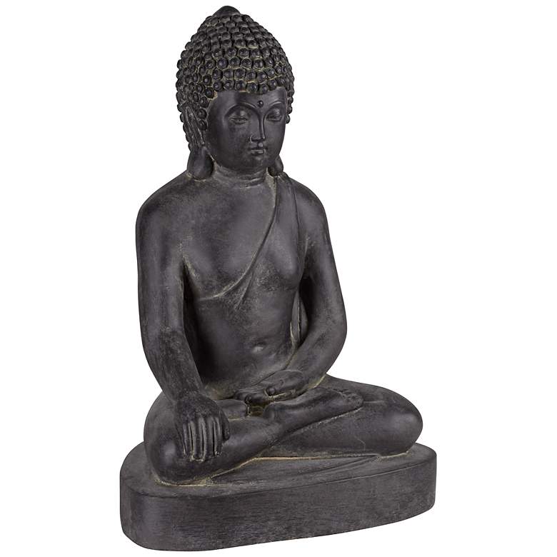 Image 1 Sitting Buddha 15 1/2 inch High Outdoor Statue