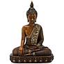 Sitting Buddha 15" High Faux Stone Indoor Statue