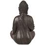 Sitting Buddha 19 1/2" High Sculpture with Solar Powered LED