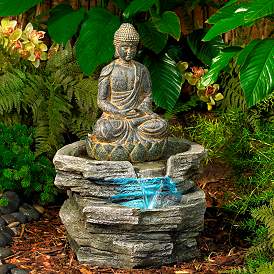 Image1 of Sitting Buddha 21" High LED Water Fountain