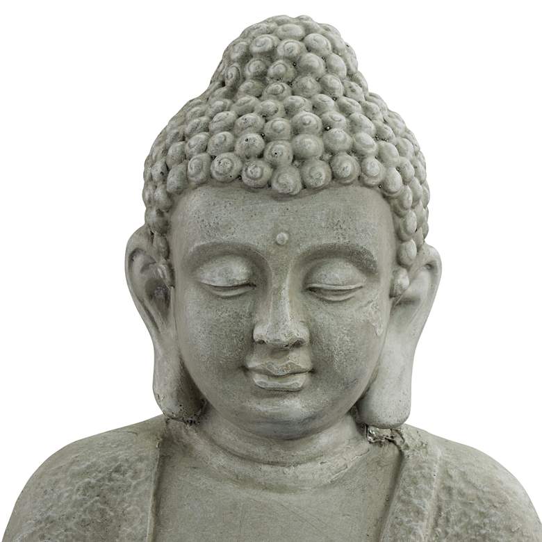 Sitting Buddha 22&quot; High LED Faux Stone Outdoor Fountain more views