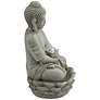 Sitting Buddha LED Faux Stone Outdoor Fountain