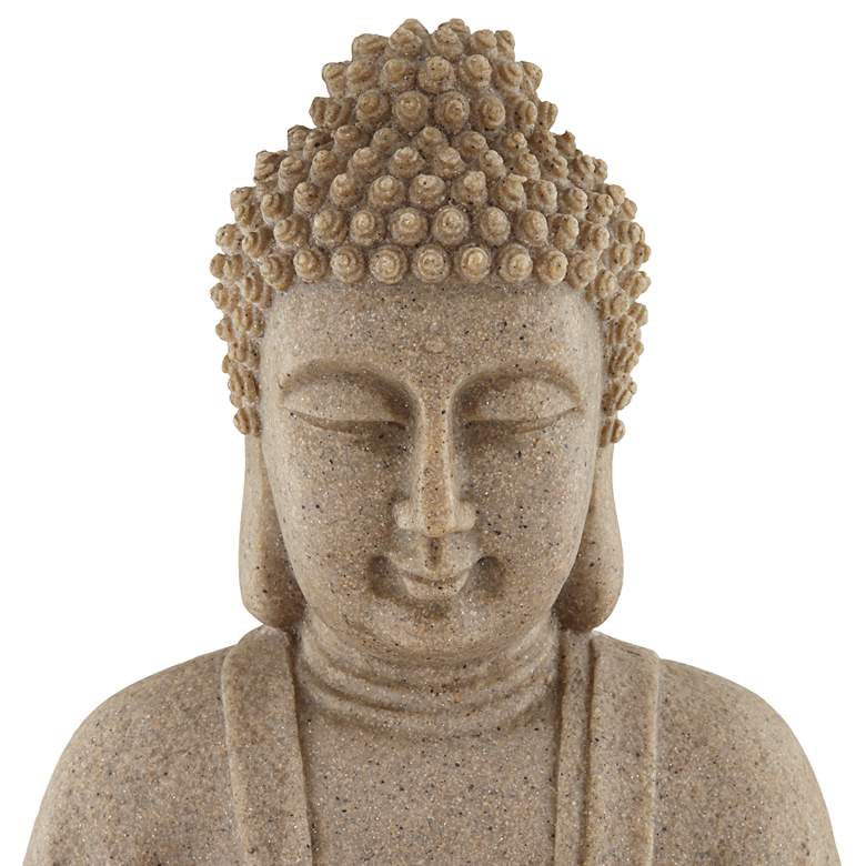 Image 3 Sitting Buddha 22" High Zen Fountain with LED Light more views