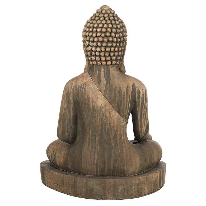Image 7 Sitting Buddha 29 1/2 inch High Light Sandstone Outdoor Statue more views