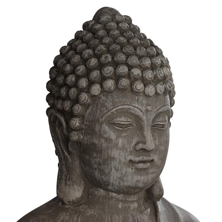 Image 3 Sitting Buddha 29 1/2" High Sandstone Outdoor Statue more views
