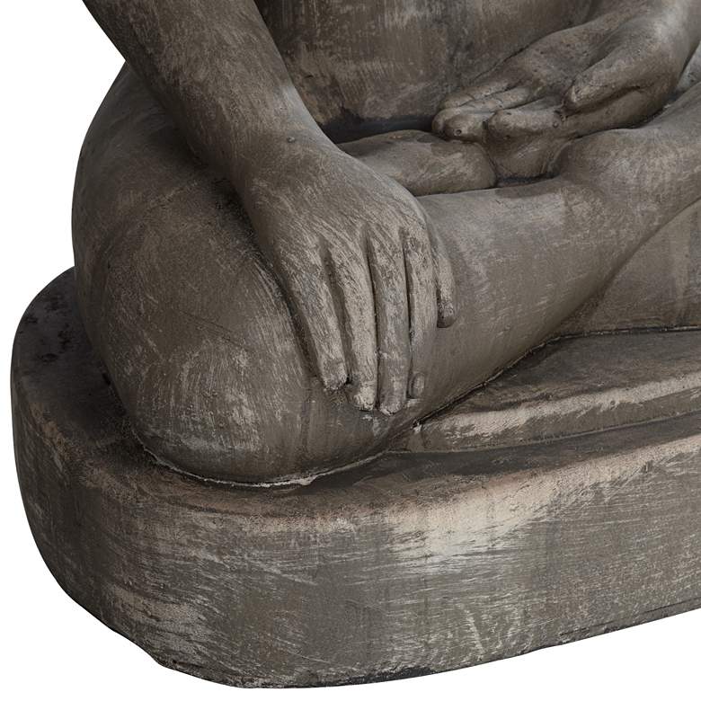 Image 4 Sitting Buddha 29 1/2" High Sandstone Outdoor Statue more views