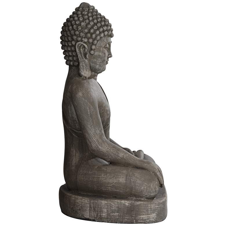 Image 6 Sitting Buddha 29 1/2" High Sandstone Outdoor Statue more views