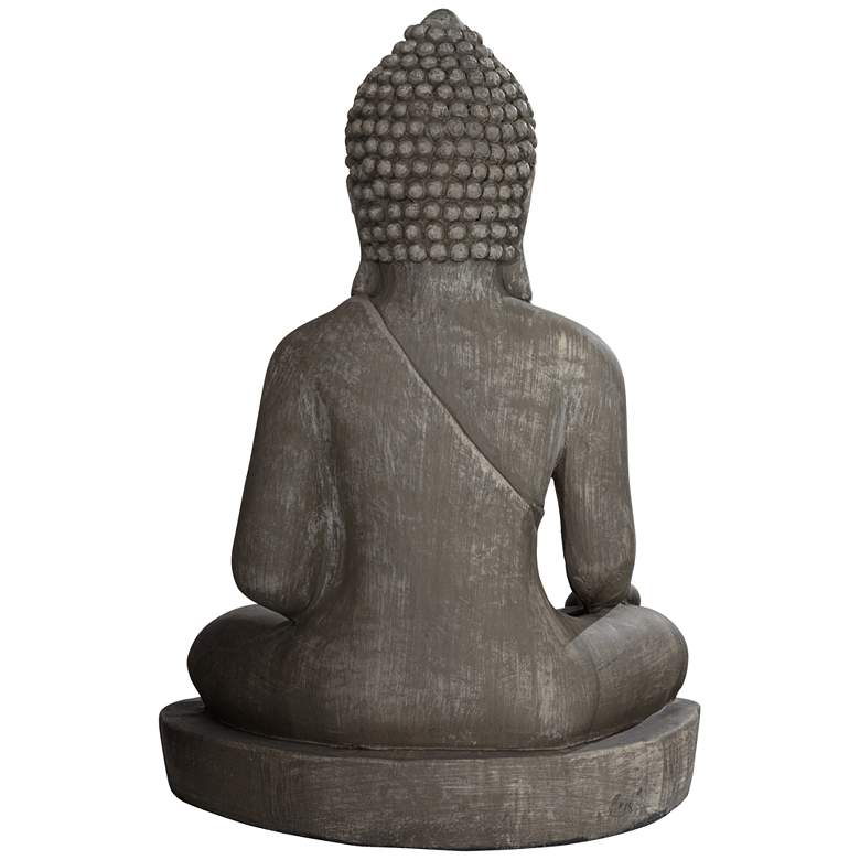 Image 7 Sitting Buddha 29 1/2" High Sandstone Outdoor Statue more views