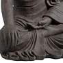 Sitting Buddha 42" High Gray Indoor-Outdoor Statue