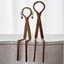 Sitting Couple 18" High Brown Iron Sculpture