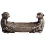Sitting Monkeys 13 1/2" Wide Bronze Decorative Tray