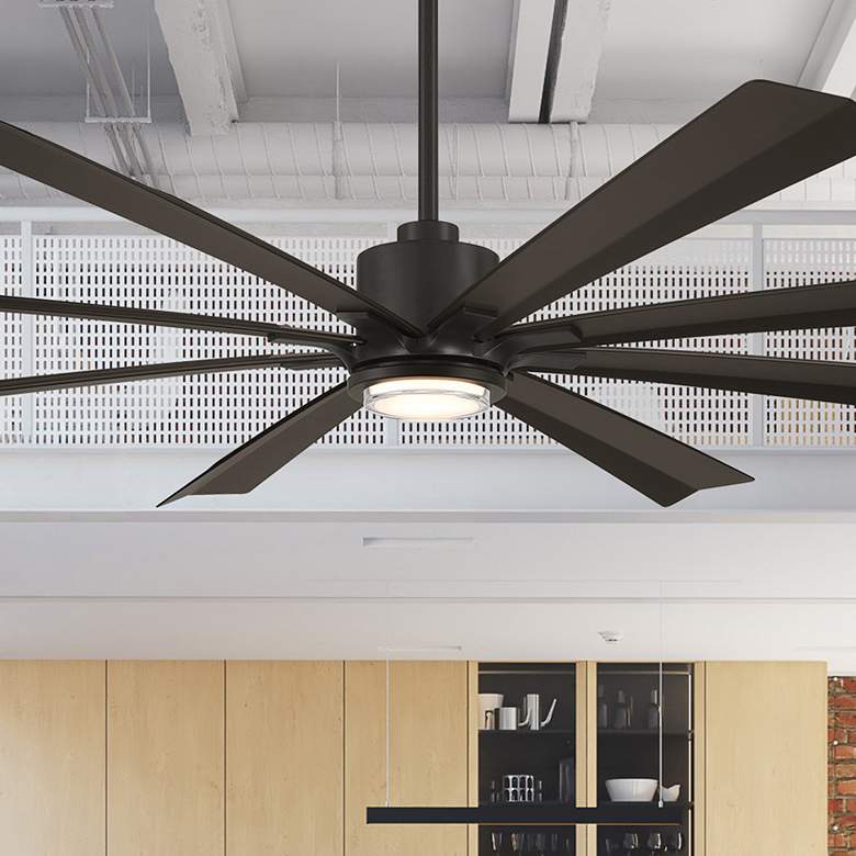 Image 1 Size Matters Indoor/Outdoor 8-Blade 84" Smart Fan Bronze 4CCT LED Remo