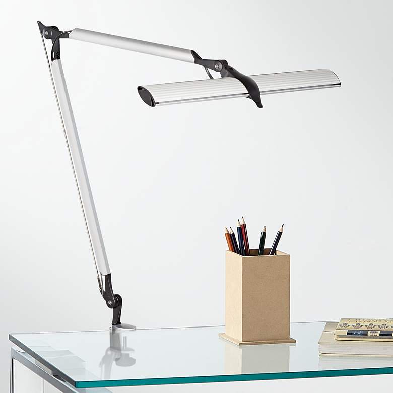 Image 1 Skape Silver LED Clamp Desk Lamp