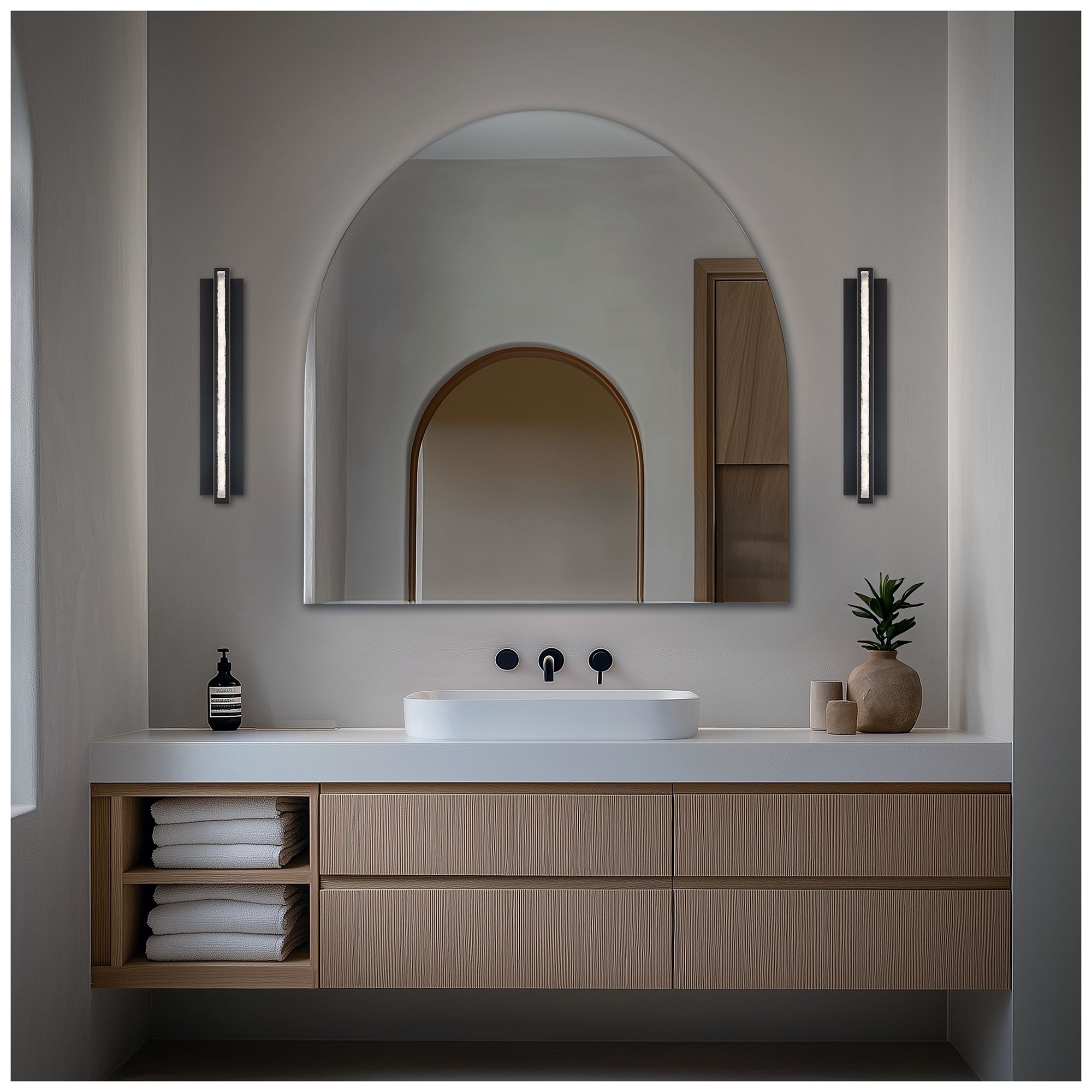 Image 4 Skate 4.5"H x 36"W 1-Light Bath Vanity & Wall Light in Black more views