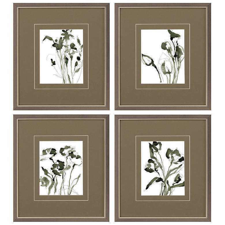 Image 1 Sketched Moments 17"W x 19"H Framed Art Set of 4