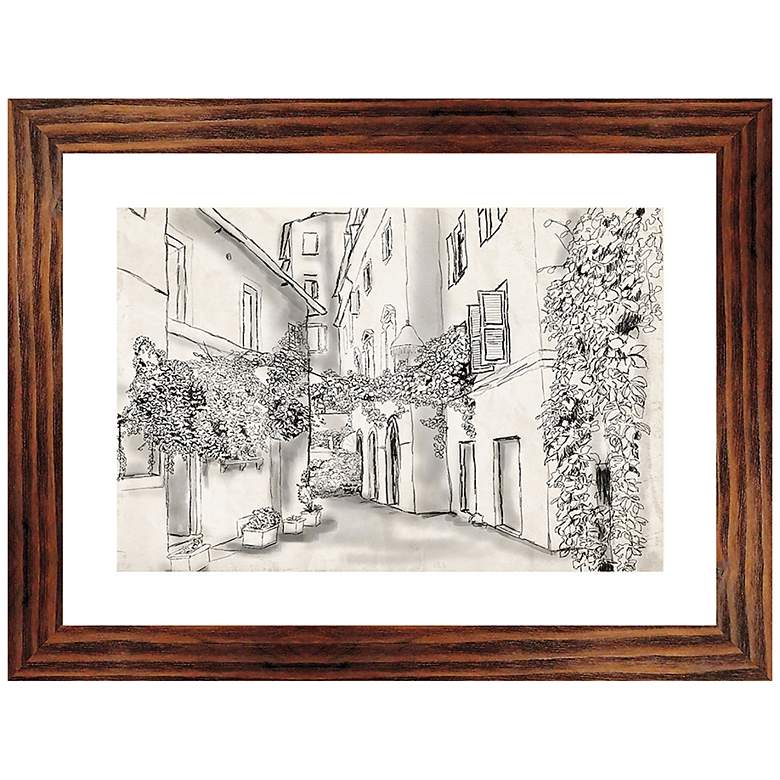 Image 1 Sketched Street 21 inch Wide Framed Wall Art