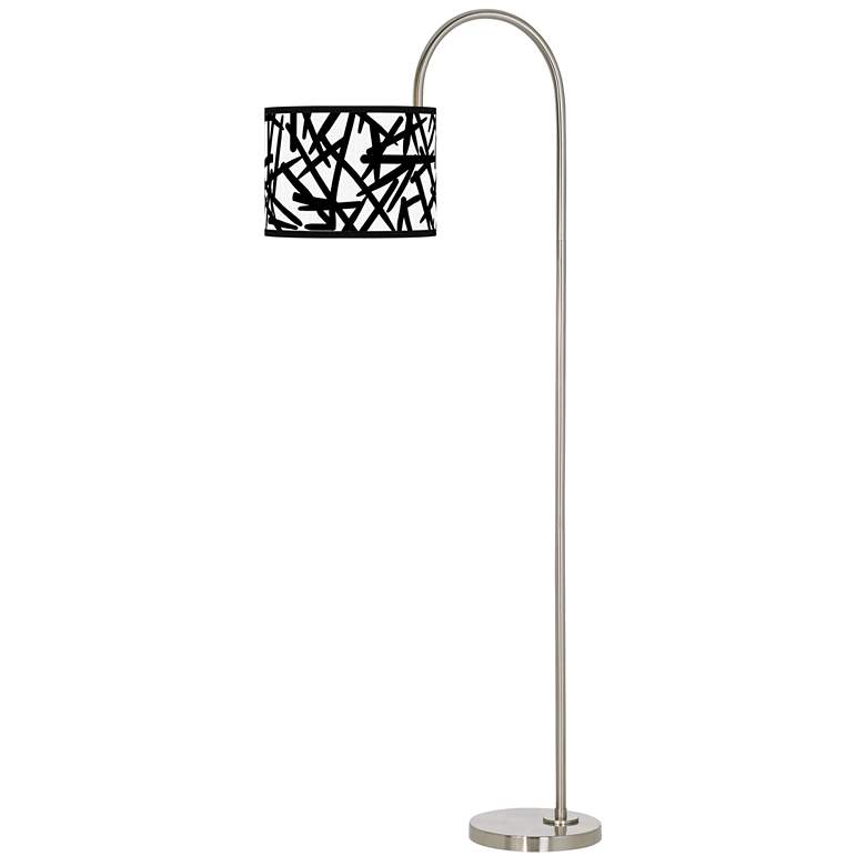 Image 1 Sketchy Arc Tempo Giclee Floor Lamp