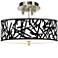 Sketchy Giclee 14" Wide Ceiling Light