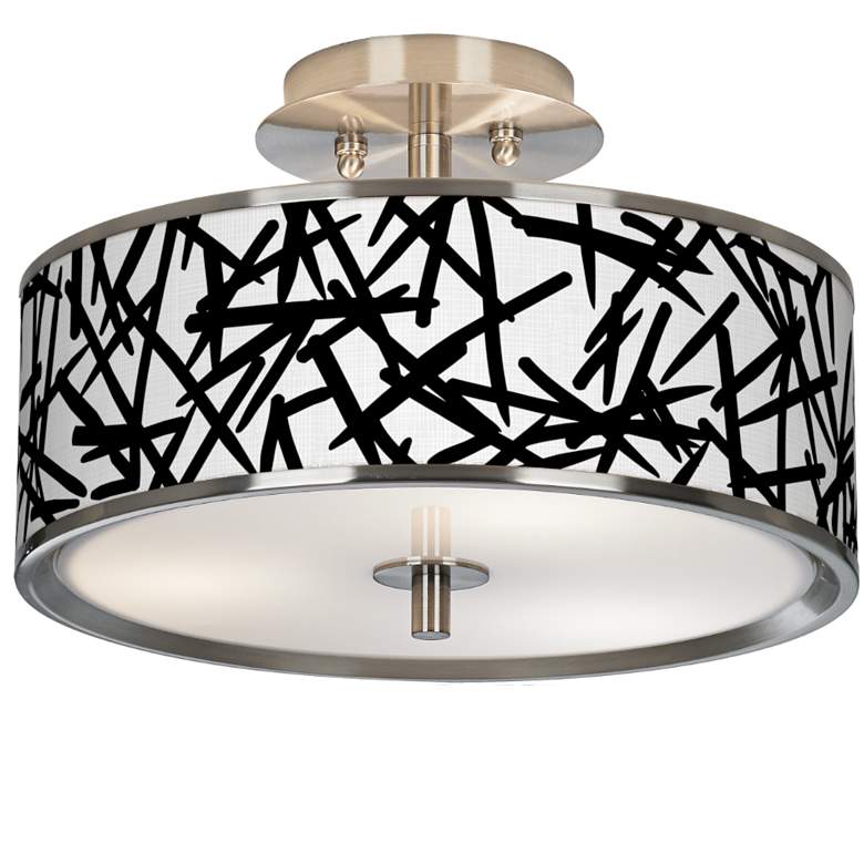 Image 1 Sketchy Giclee Glow 14" Wide Ceiling Light