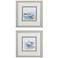 Sketchy Shore Birds 11"W x 11"H Framed Art Set of 2