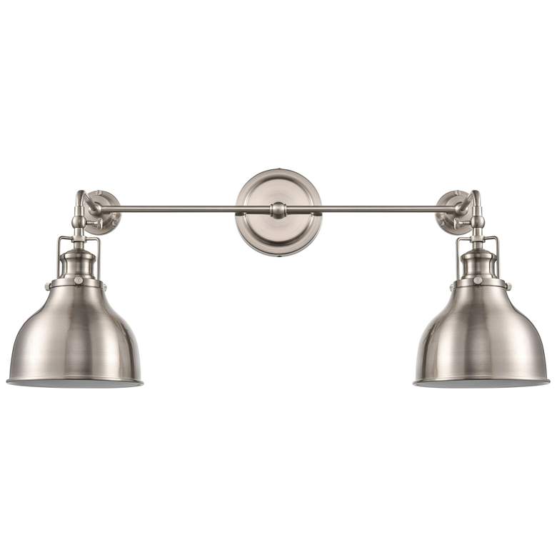 Image 1 Skillet 12" High Satin Nickel 2-Light Wall Sconce