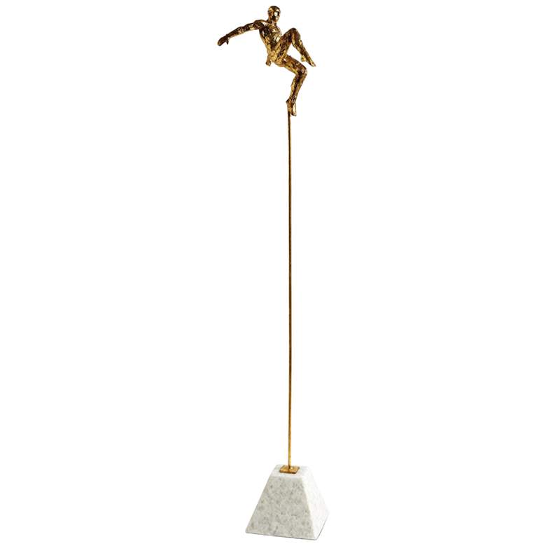 Image 1 Skip 41 1/4" High Thai Gold Leaf Marble Base Sculpture