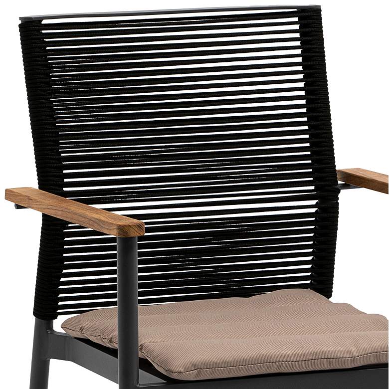 Image 3 Skog Black Aluminum Outdoor Armchair more views