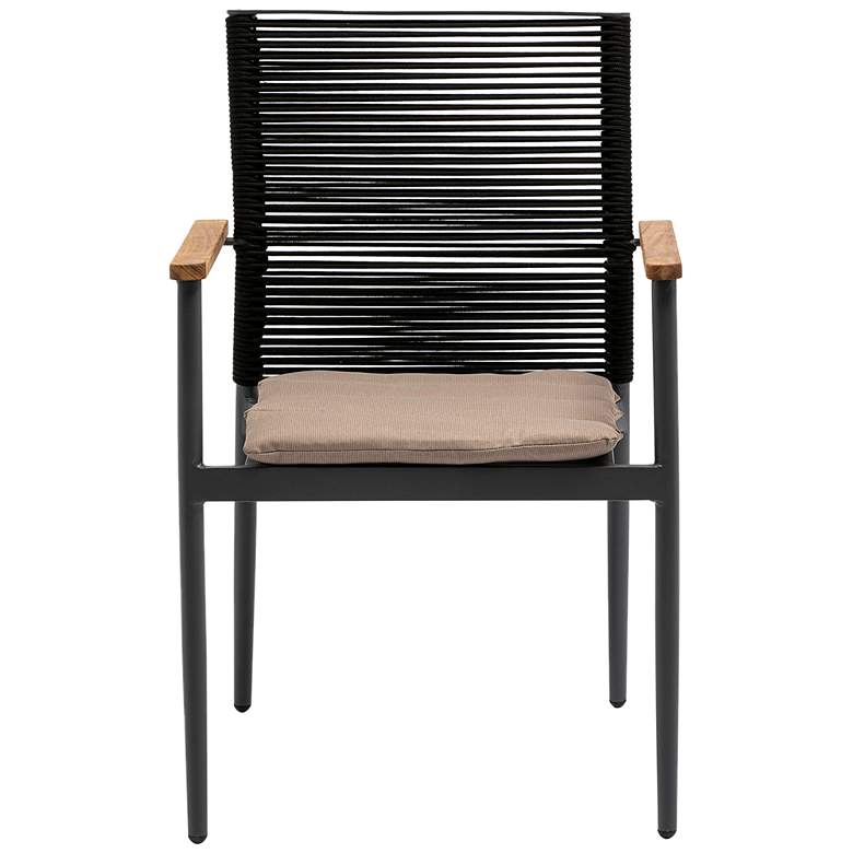 Image 5 Skog Black Aluminum Outdoor Armchair more views