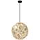 Skoura 19.65-inch 1-light Black and Brass Pendant Light