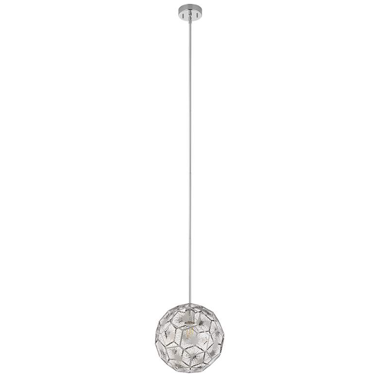 Image 1 Skoura Pendant - Chrome Finish - Geometric Shaped Chrome Shade