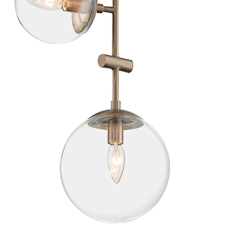 Image 3 Sky; 3 Light; Pendant Fixture; Burnished Brass Finish; Clear Glass more views